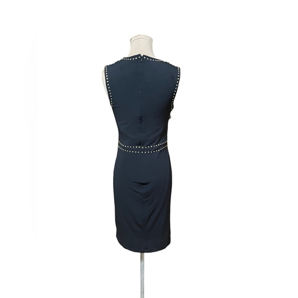 Carmen Marc Valvo black sleeveless dress with studded accents size 4 - Picture 2 of 5